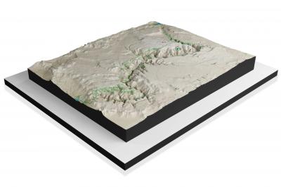 Grand Canyon National Park, NPS 3D Raised Relief Map