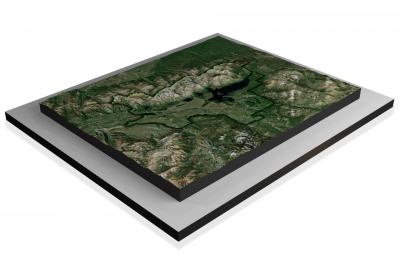 Grand Teton National Park, 3D Raised Relief Satellite Map