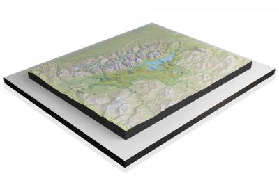 Grand Teton National Park 3D Raised Relief NPS Map