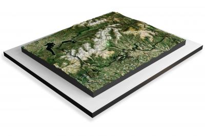 Rocky Mountain National Park, 3D Raised Relief Satellite Map