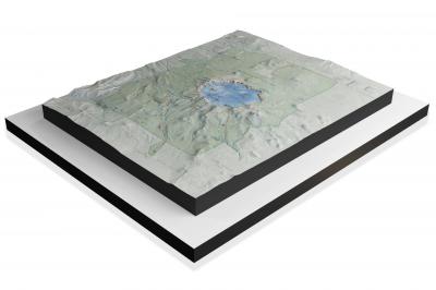 Crater Lake National Park 3D Raised Relief NPS Map