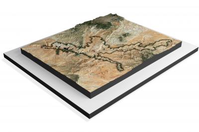 Glen Canyon National Recreation Area 3D Raised Relief Satellite Map