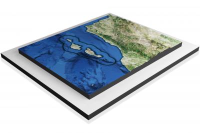 Channel Islands National Park 3D Raised Relief Satellite Map