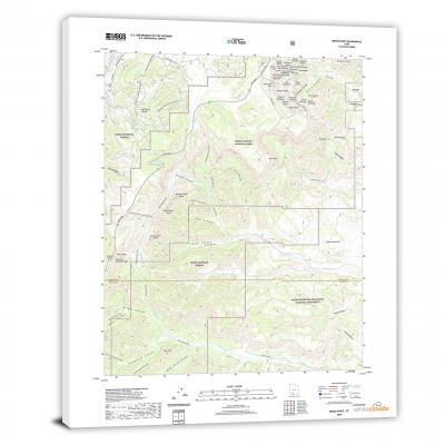Bryce Canyon National Park, 2020, Bryce Point, USGS Current Map Canvas Wrap