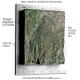 Yosemite National Park-Yosemite Falls, 2021, 3D Raised Relief USGS Satellite Map2