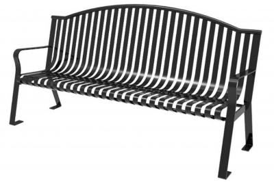 Florence Series Metal Bench with Arched Back