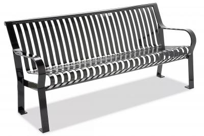 Florence Series Metal Bench with Straight Back